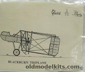 Classic Plane 1/72 Blackburn Triplane Fighter plastic model kit